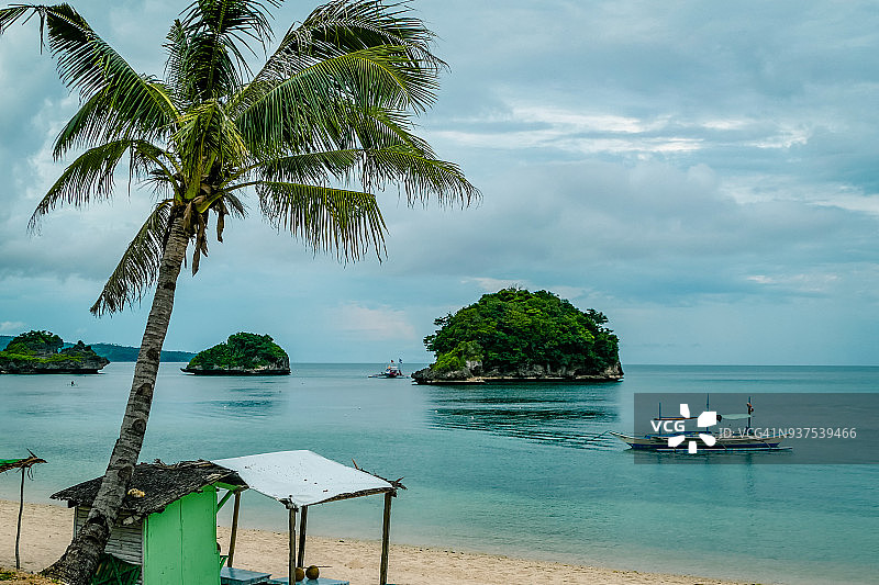 菲律宾长滩岛海滩风光图片素材