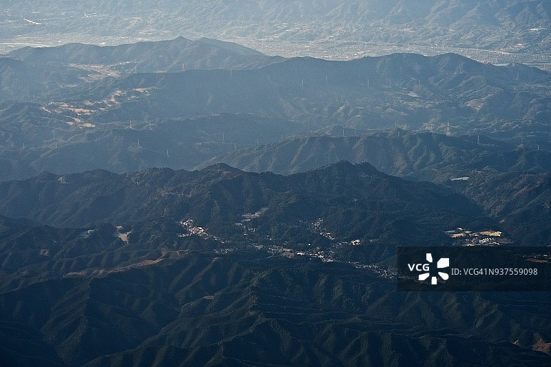 日本和歌山县高野山航拍日景图片素材