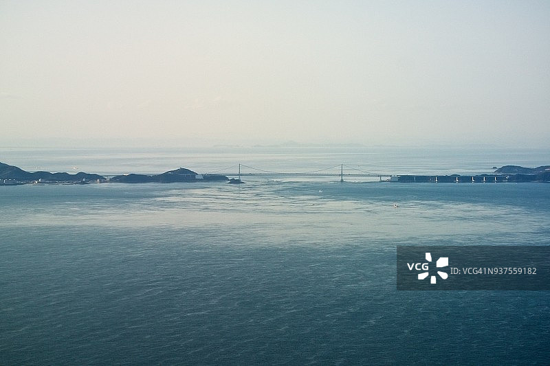 鸣门海峡与大鸣门桥航拍景观图片素材