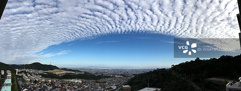 拱形白云和蓝天图片素材