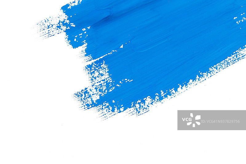 蓝色笔刷笔触图片素材