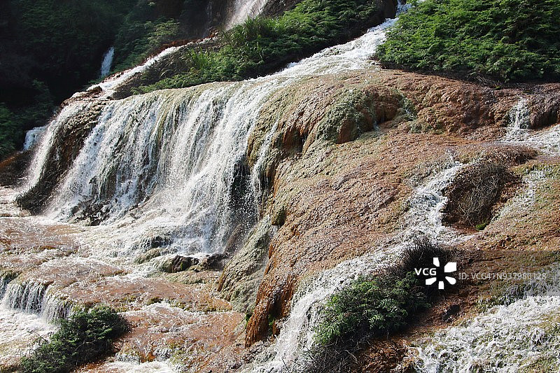 中国台湾金瓜石瀑布图片素材