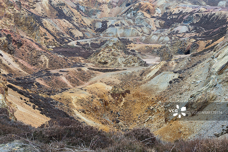 安格尔西岛帕里斯山的步道图片素材