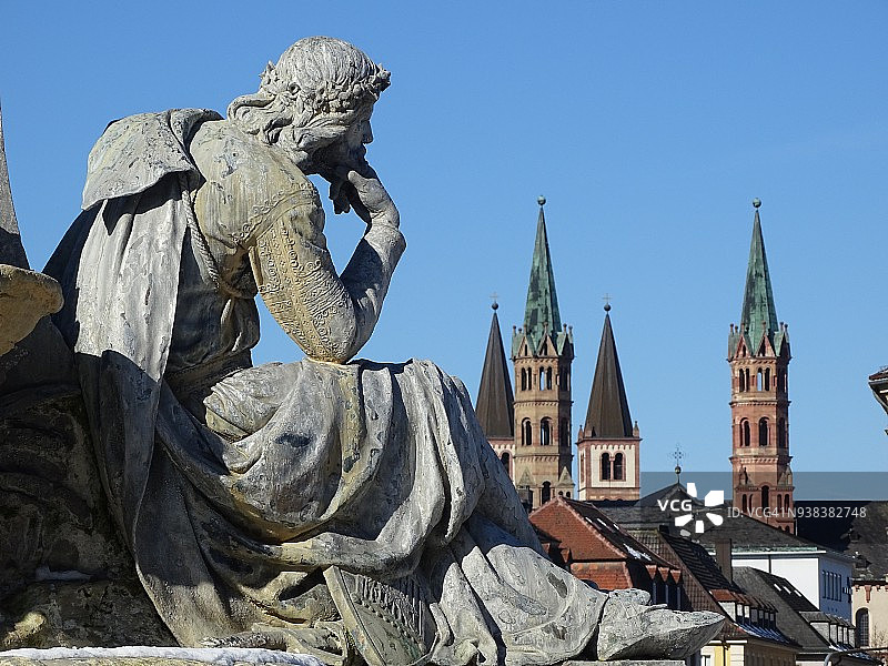 维尔茨堡的弗兰肯尼亚喷泉图片素材