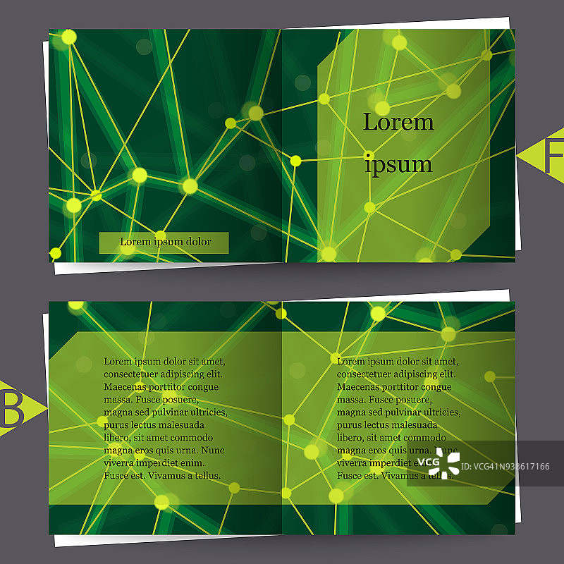 具有连接线和点的几何抽象背景。分子结构与通信。带有抽象背景的宣传册模板。EPS10矢量图图片素材