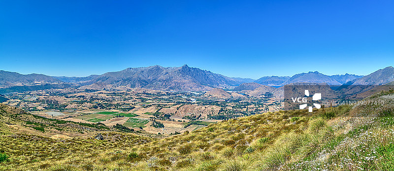 新西兰奥塔哥皇后镇山区全景图片素材
