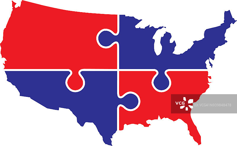 美国拼图地图图片素材