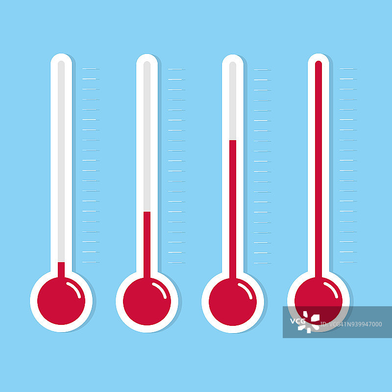 摄氏和华氏温度计矢量图图片素材