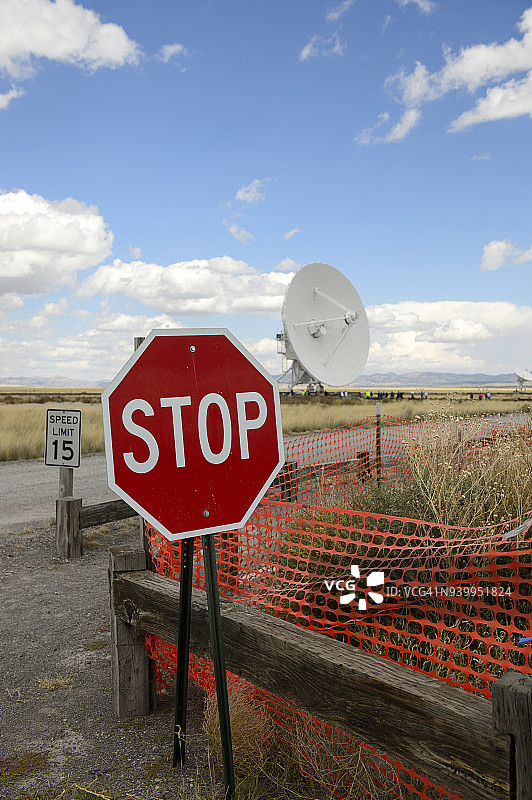 美国甚大阵列射电望远镜路标图片素材