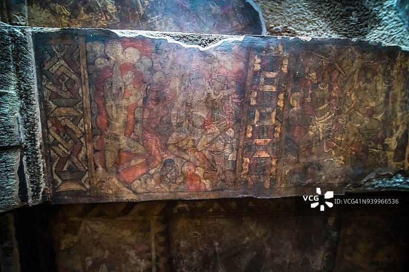 印度埃洛拉石窟图片素材