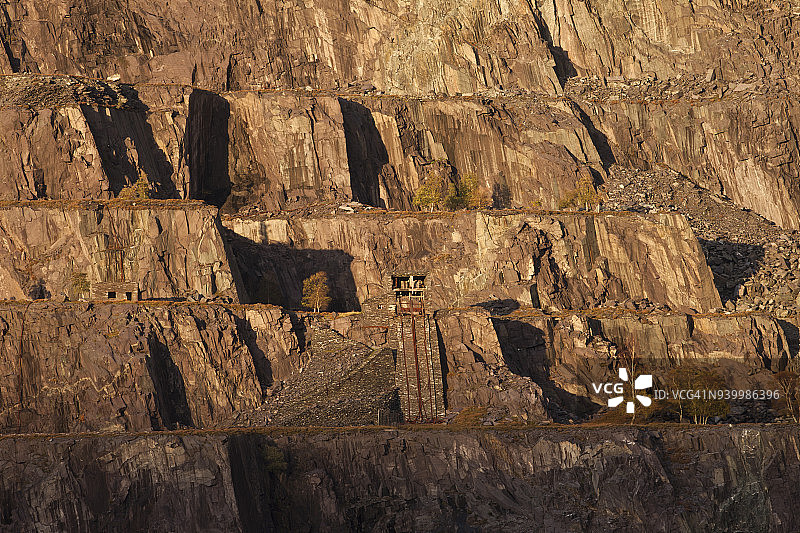 Dinorwic采石场，Llyn Peris，Snowdonia，威尔士图片素材