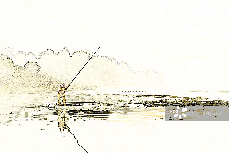 渔民的早晨图片素材