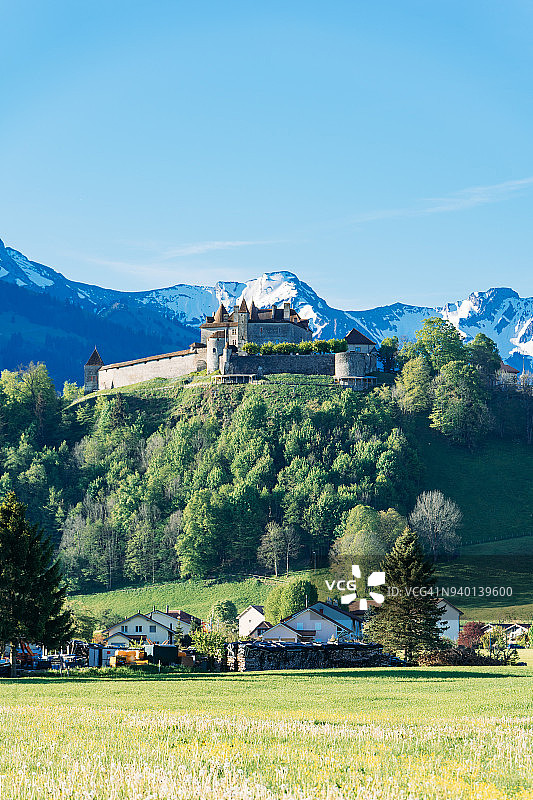 瑞士格吕耶尔城堡图片素材