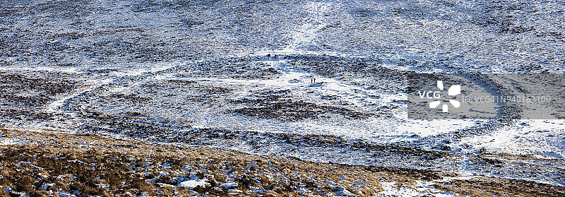 达特穆尔的格里姆斯庞被白雪覆盖图片素材