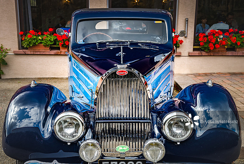 2017年9月15日法国巴-兰格雷斯维莱尔第34届布加迪节图片素材