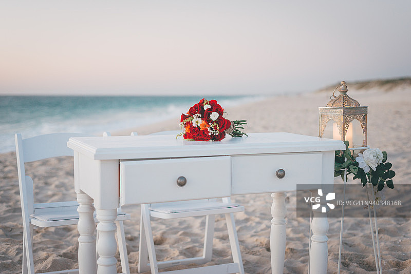 澳大利亚海滩婚礼家具图片素材