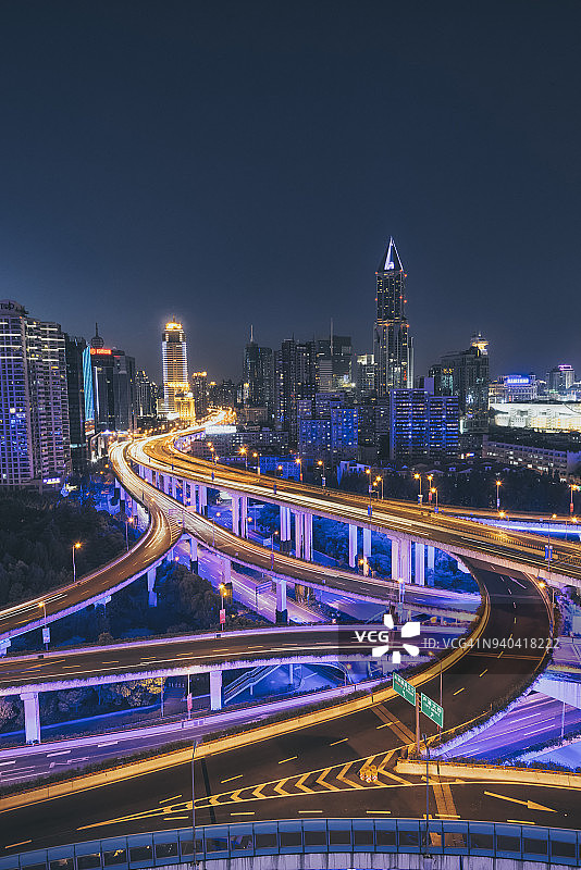 上海城市高速公路交通图片素材