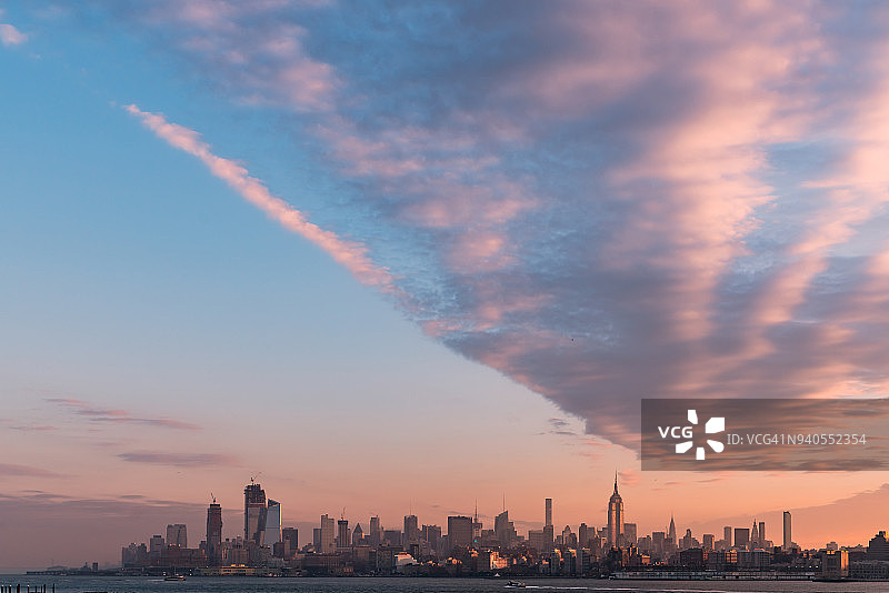 美国纽约市曼哈顿中城全景图片素材