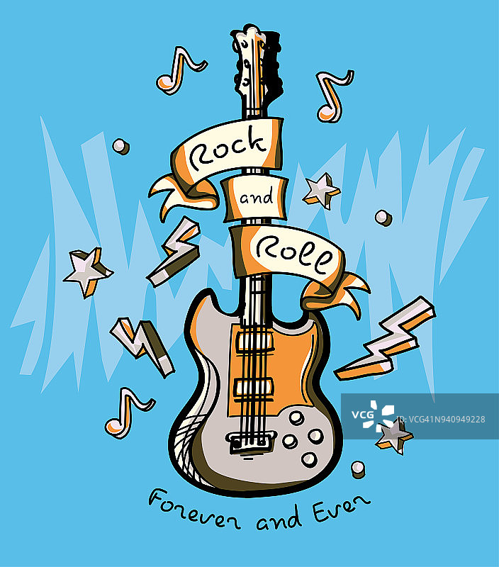 音乐设计 - 摇滚吉他图片素材