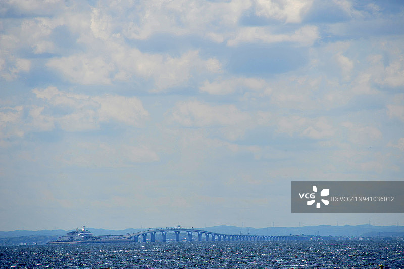 日本东京湾跨海公路图片素材