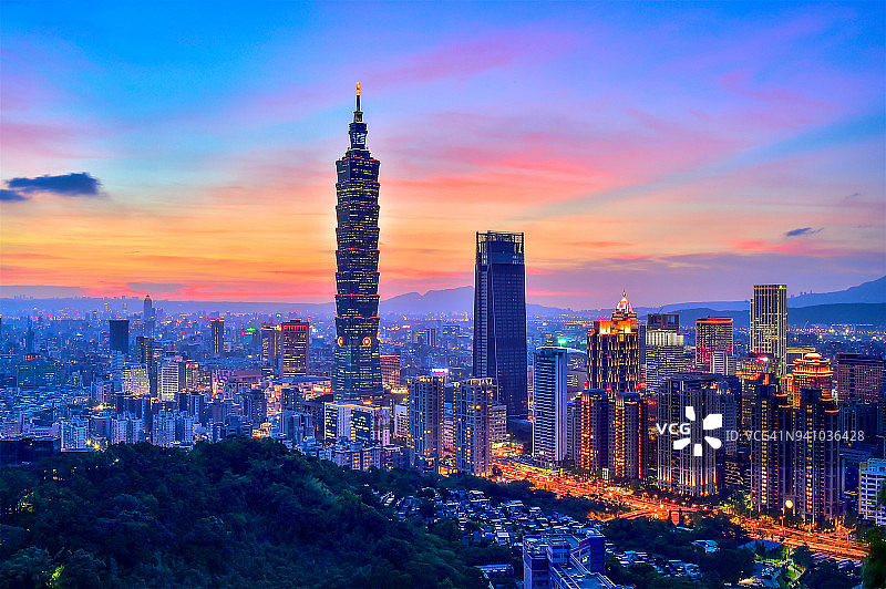 台北日落图片素材