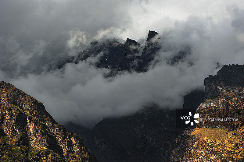 尼泊尔楚姆山谷图片素材