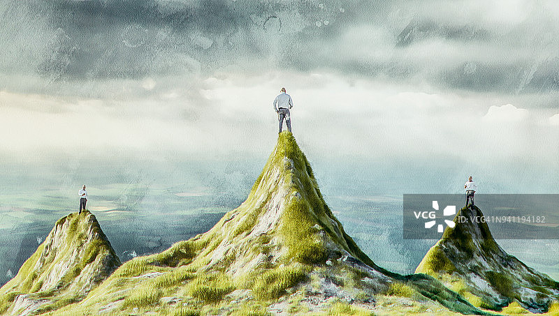 顶端竞争图片素材