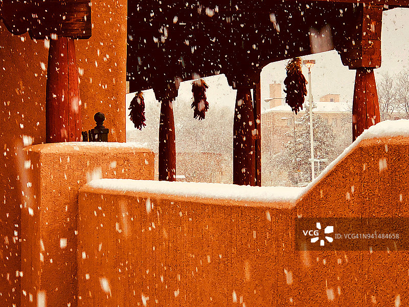 新墨西哥州圣菲雪景图片素材