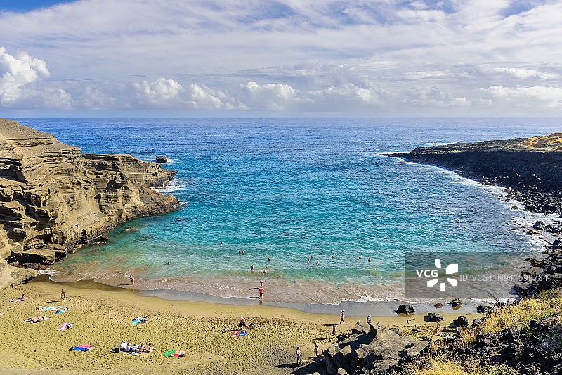 绿色沙滩图片素材