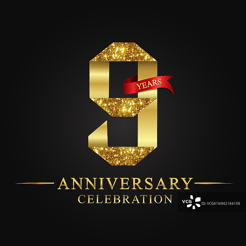 9周年庆典标志图片素材