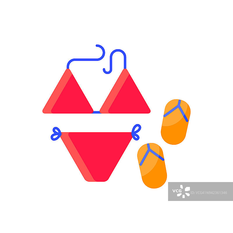 泳装、比基尼扁平图标图片素材