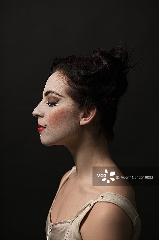 戏剧女演员的特写写真图片素材