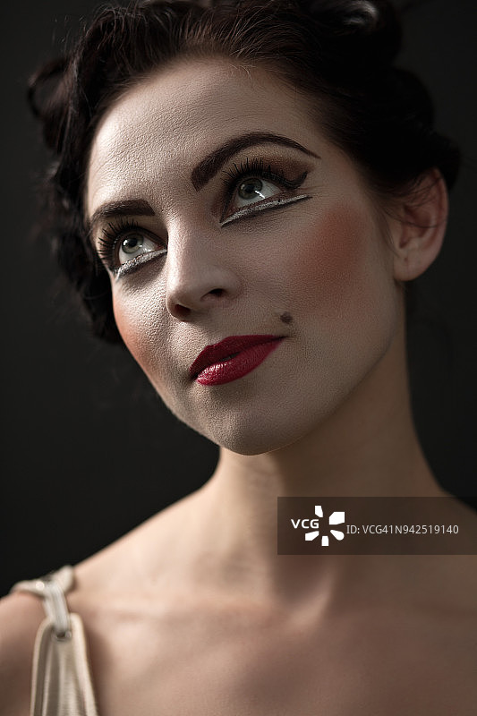 戏剧女演员的特写写真图片素材