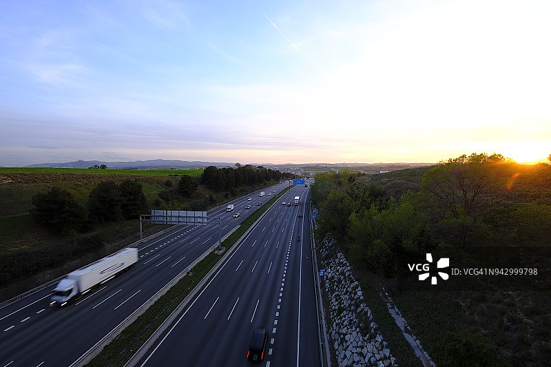 西班牙加泰罗尼亚AP-7高速公路图片素材