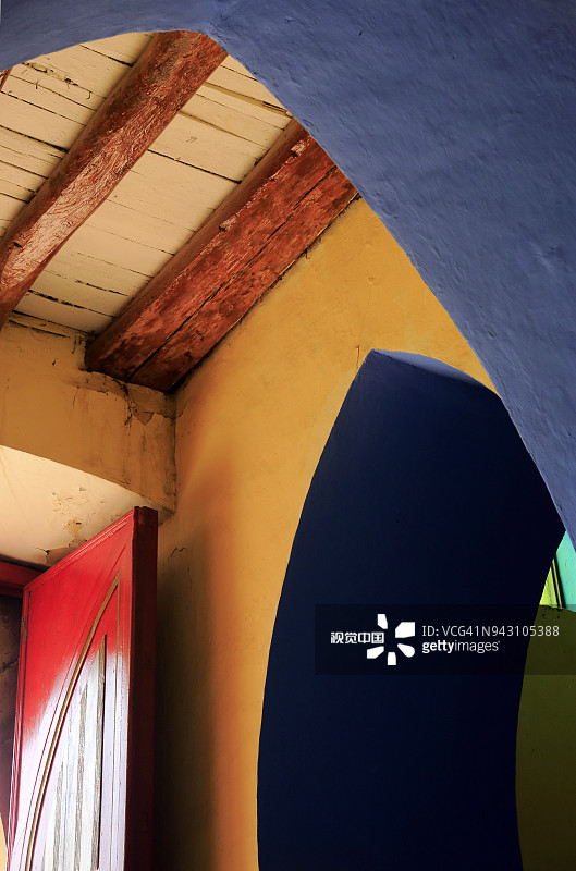 拉基拉教堂的建筑细节图片素材