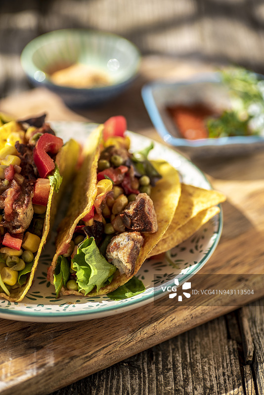 炸玉米饼图片素材