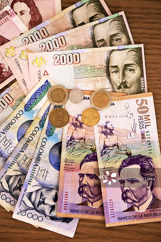 哥伦比亚货币图片素材