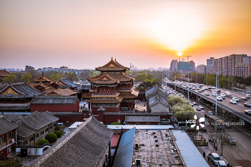 北京雍和宫喇嘛寺图片素材