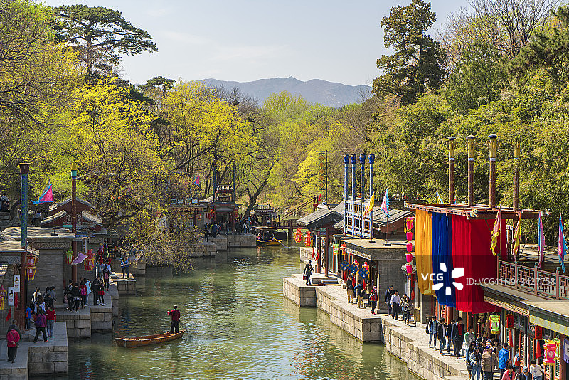 北京颐和园苏州街景图片素材