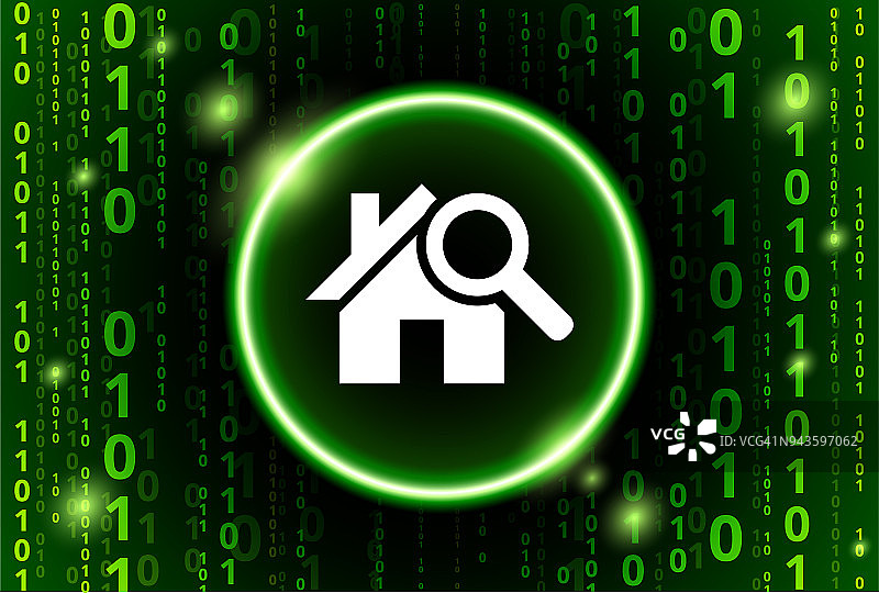 房屋搜索二进制代码矢量图案背景图片素材