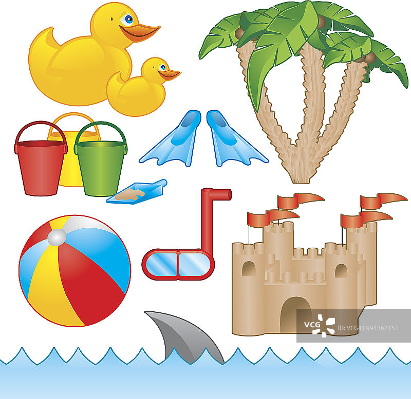 夏季趣味元素图片素材