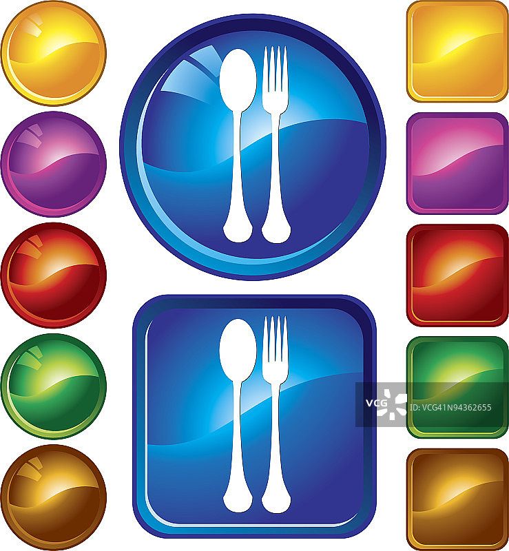 刀叉和勺子图标图片素材