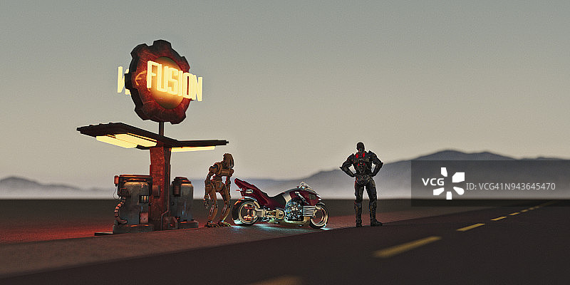 聚变反应堆加油站图片素材