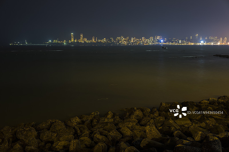 孟买海滩之夜图片素材