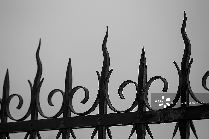 恐怖墓地围栏图片素材