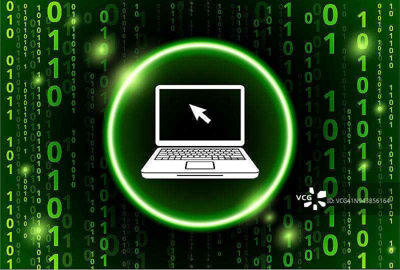 笔记本电脑二进制代码矢量图案背景图片素材