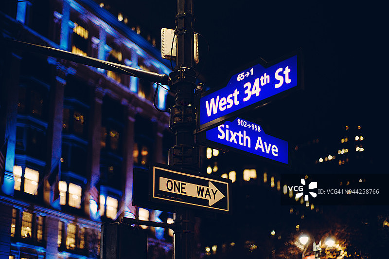 纽约市的十字路口图片素材