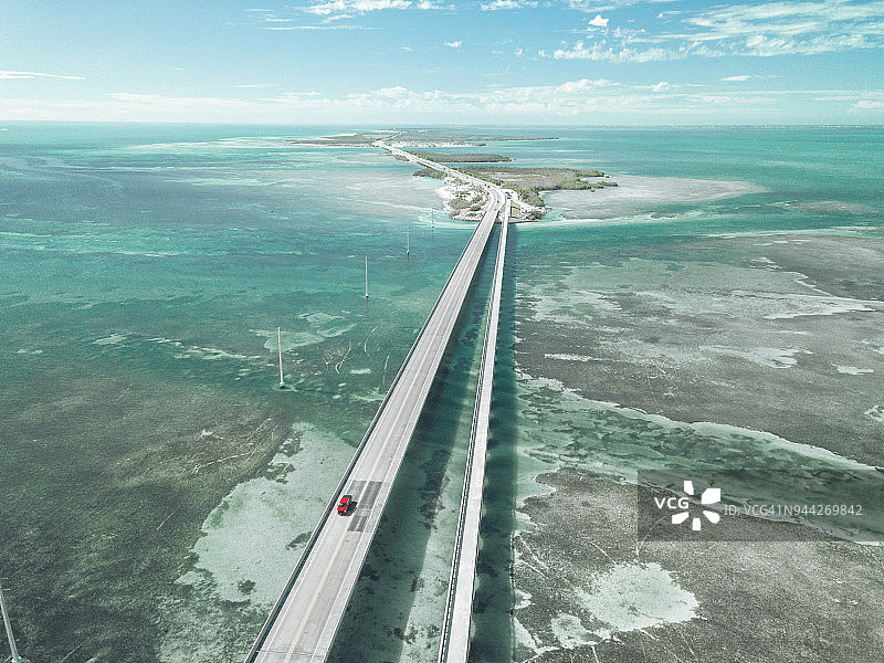 佛罗里达群岛的七英里大桥图片素材