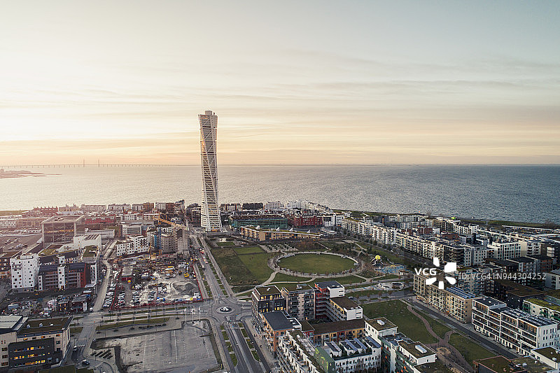 黎明的城市街区图片素材