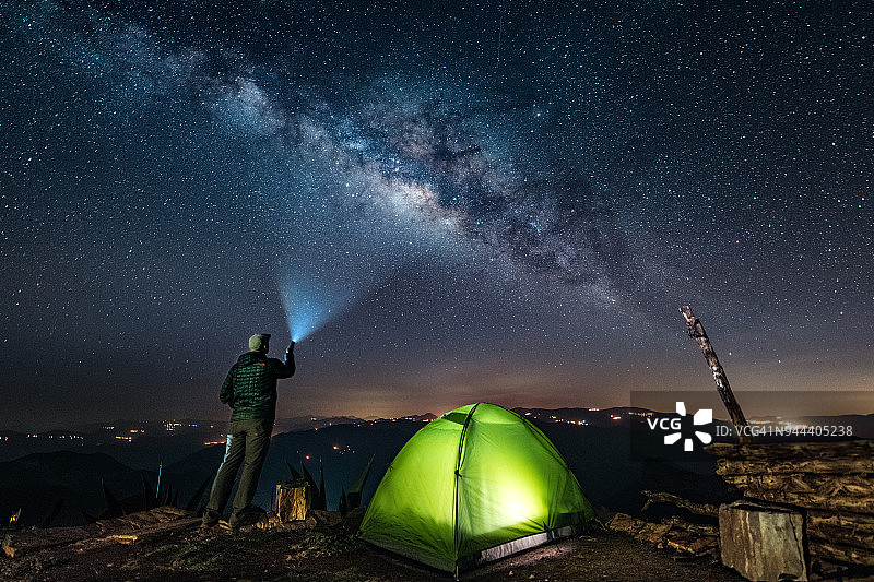 在墨西哥观星图片素材